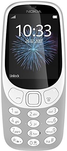 Nokia 3310 Dual SIM Feature Phone with MP3 Player, Wireless FM Radio and Rear Camera, Grey