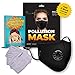 Air Pollution Cotton Face Mask - 4 Carbon Filters and Respirator Valve - Anti-Dust, Smoke, Washable and Reusable Travel - Black