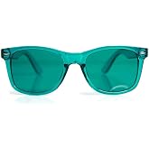 GloFX Color Therapy Glasses &ndash; Chakra Mood Light Therapy Chromotherapy Glasses (Aqua)