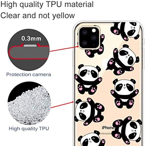 YYhin Phone Case for iPhone 11 Pro Max 6.5" Case Cover, Fashion cartoon ultra-thin TPU Case Clear and transparent lightweight silicone case. (Hug bear)
