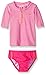 Carter's Girls' Short Sleeve Striped Rash Guard Set