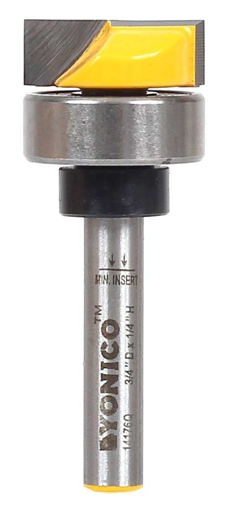 Yonico 14176q 3/4-Inch Diameter Flush Trim Template Router Bit 1/4-Inch Shank