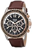 Pulsar Men's PT3626 Stainless Steel Watch with Brown Band