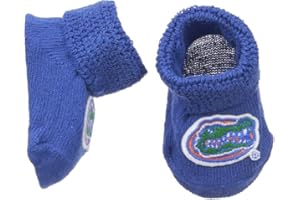 Two Feet Ahead Baby Bootie Socks Team Color – Soft, Cozy & Machine Washable Organic Cotton Stay-on Socks - Made in USA (Solid)