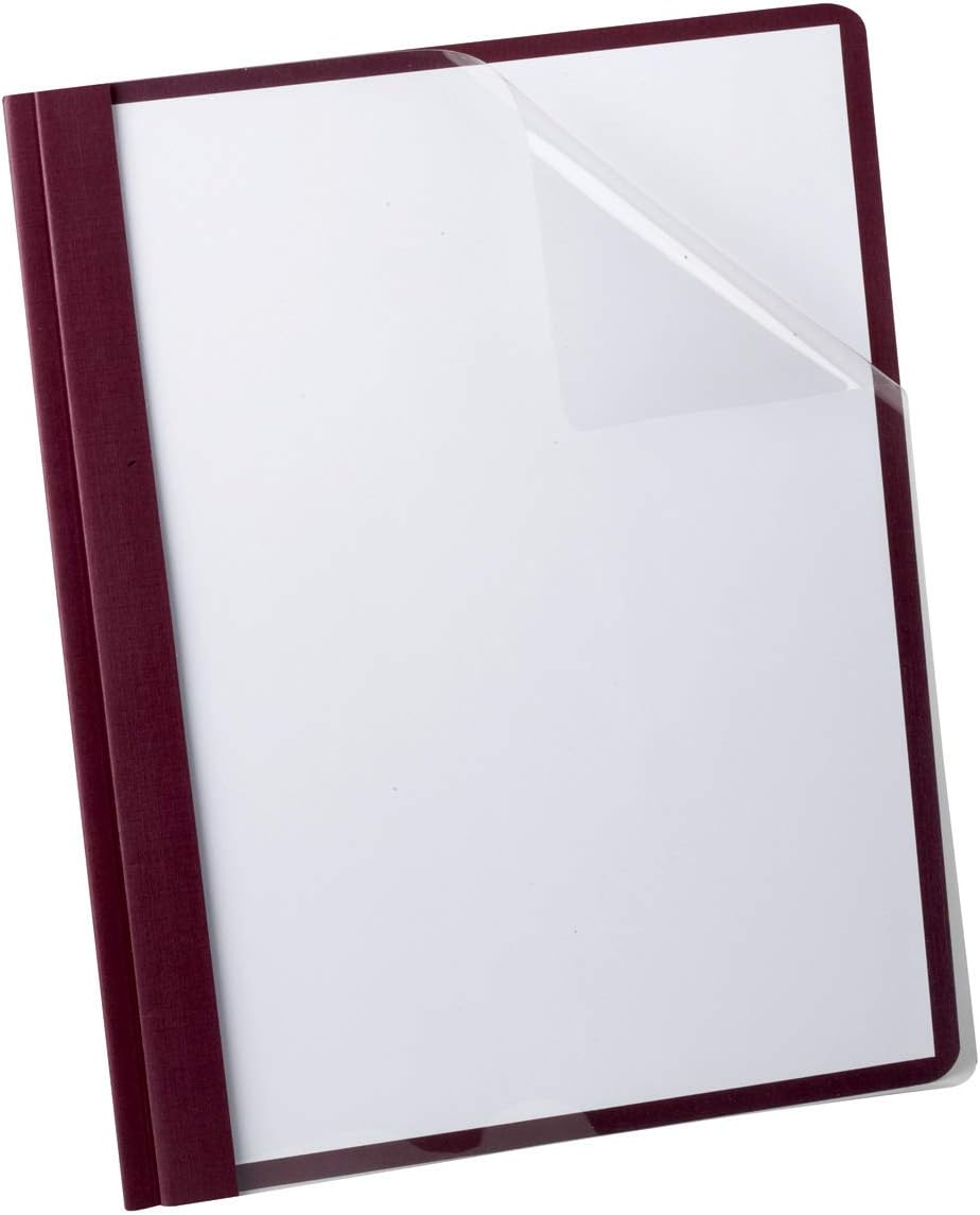 Oxford Clear Front Report Cover, 3 Prong, 1/2 inch Capacity, Black Letter Size, 25 per Box, (53341) : Binding Covers : Office Products
