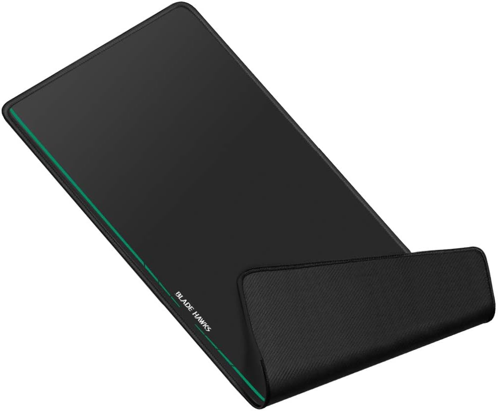Blade Hawks Extended Mouse Pad with Stitched Edges, Large Water-Resistant Gaming Mouse Mat, Non-Slip Base-24" x 12 inch