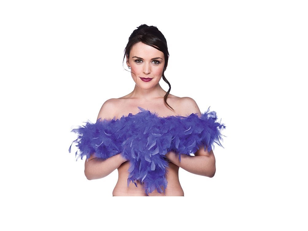 Wicked Costumes Adult Unisex Feather Boa Fancy Dress Accessory - Royal Blue
