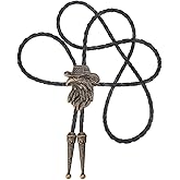 Bolo Tie for Men Women, Western Cowboy Horse Eagle Bolo Ties, Western Leather String Necktie, Rodeo Cowboy Gifts for Men