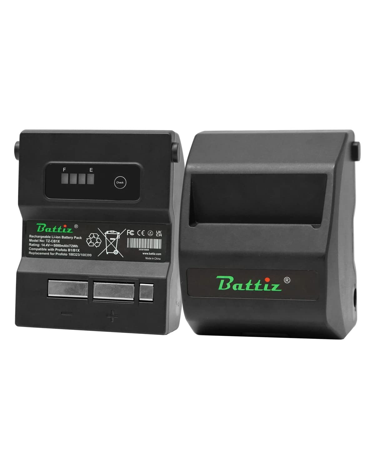 Photo 1 of BATTIZ Replacement Lithium ion BatteryPack for 100323/100399 Compatible with Profoto B1/B1X AirTTL Flash Heads 14.4V 5000mAh/72Wh