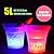 Colorful LED Light Ice Bucket Champagne Wine Drinks Beer Ice Cooler Bar Party 5L