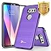 LG V30 Case, LG V30 Plus/LG V30S ThinQ/LG V35 / LG V35 ThinQ w/[Full Cover Screen Protector Clear HD], NageBee [Carbon Fiber] Brushed [Heavy Duty] Shock Proof Dual Layer Hybrid Case (Purple)