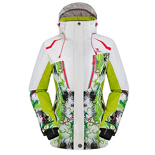 Camel Women's Outdoor Waterproof Windproof Snow Ski Jacket Color White&Green Size M Camel Women's Outdoor Waterproof Windproof Snow Ski Jacket Color White&Green Size M