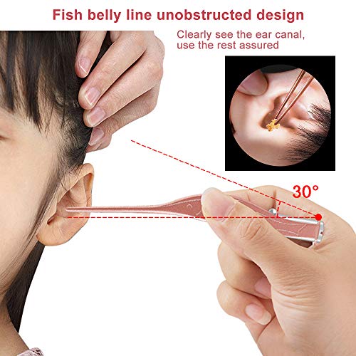 Sealive 3 Piece Ear Wax Removal Tool Kit, Led Flashlight Ear Cleaner Tools with Storage Box, Earwax Remover Earpick Nose Cleanning Tweezers Set with Light for Baby Kids Adults