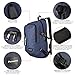 Porseme Water Resistant Polyester Laptop Backpack on USB Charging Port (Blue)