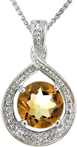 Silver Plated Pendant For Women (Yellow)