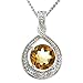 Sterling Silver Citrine Pendant (1.30 CT) With 18 Inch Chain