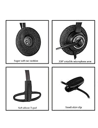 Arama - Auriculares para teléfono con cable Mono con micrófono con anulación de ruido para ShoreTel Plantronics Polycom Zultys Toshiba NEC Aspire Dterm Nortel Norstar Meridian Siemens ROLM Packet8 Teléfonos fijos de línea fija