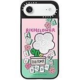 CASETiFY Mirror iPhone Air Case [Reflective/Compatible with Magsafe / 4.9 ft. 1X Military Grade Drop Protection] - Joy and Prosperity - Silver On Black