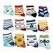 ShoppeWatch 12 Pairs Baby Toddler Socks with Grips | Anti Slip Non Skid Grippy Bottoms | 2T and 3T Crew Gripper Socks | For Kids Infant Babies Boys BBSK14B