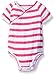 aden + anais Baby Short Sleeve Kimono Body Suit, Pink Blazer Stripe, 6-9 Months