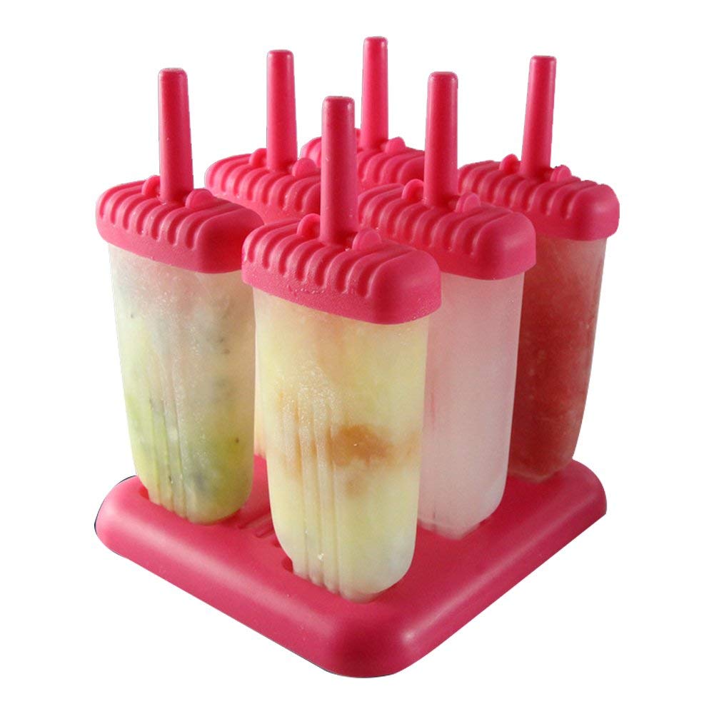 Buy KARP Set of 6 Plastic Reusable Ice Pop Makers, Homemade Popsicle