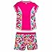 Roxy Big Girls Rash Guard Set (8, Pink Floral)