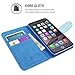 iPhone 6 Case, Snugg - Baby Blue Leather iPhone 6 Flip Case Premium Wallet Phone Cover with Card Slots for Apple iPhone 6