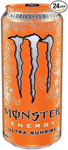 Monster Energy, Ultra Sunrise, 16 Ounce - 24 Count - Pack of 5
