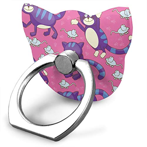 Ring Holder Pink Cat Mouse Cat Type Ring Cell Phone Stand Adjustable 360Â° Rotation Finger Grip Holder for IPad Phone X/6/6s/7/8/8 Plus/7, Galaxy S9/S9 Plus/S8/S7 Android Smartphone