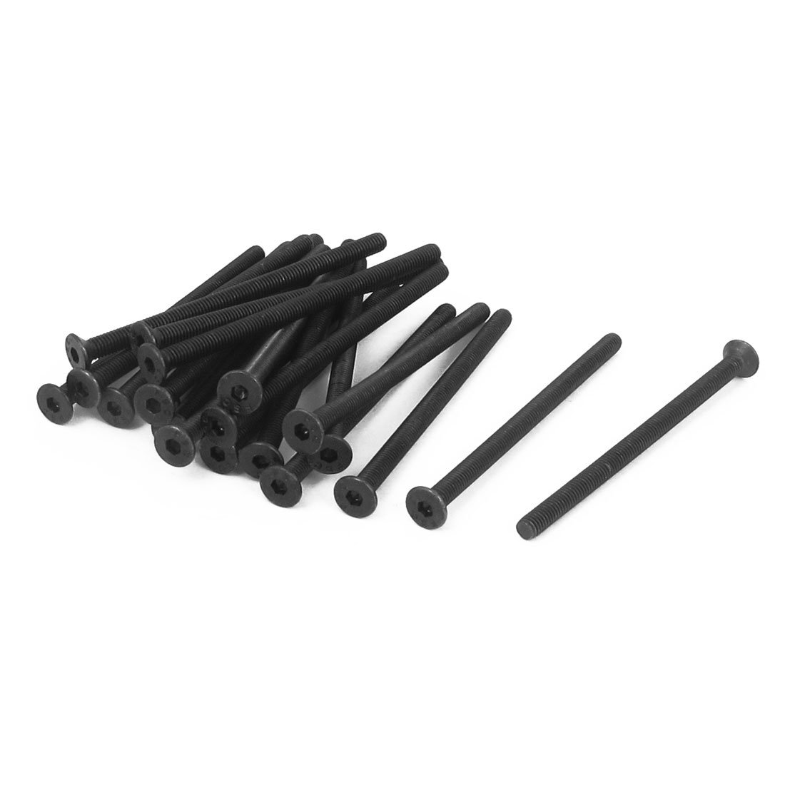 Sourcingmap M3 X 50mm Metric Hex Socket Countersunk Head Screw Bolts Black 20PCS