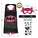 Superhero Costumes For Girls – 4 Capes and Masks + 4 Superhero Stickers + 4 Bracelets – Dress Up Kids Toys