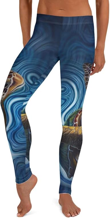 Cavis Sea Turtle Leggings Original Underwater Sea Life Art Dive Skin Yoga Pants Athletic Tights At Amazon Women S Clothing Store