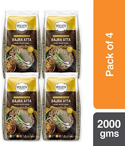 Desi Atta Company Bajra Atta 500g (Pack of 4)