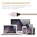 Cablex 3Pack 6ft Lightning Cables, 8 Pin Nylon Braided Charging Cords Charger Compatible with iPhone 7/7 Plus/6s/6s Plus/6/6Plus/5s/5c/5, iPad/iPod Models (Golden)