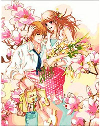 Zhxx Peinture Par Numéro Adulte Une étreinte Amoureuse