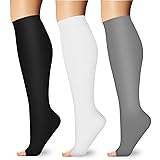 Cutviobel 3 Pairs Open Toe Compression Socks for