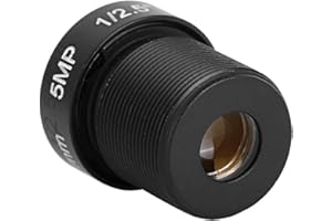 3.6mm Fixed Focal Board Lens, 5MP HD CCTV Security Camera 90° Wide Angle Lens, Standard M12x0.5 Screw Connector Camera Replac