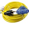 Conntek-20311-025-25-Feet-103-30-Amp-125-volt-L5-30P-Locking-Plug-to-Tri-outlets-with-Light-indicator