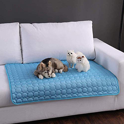 EKUPUZ Summer Pet Ice Pad Pet Sofa Pad Cold Feeling Ice Silk Cooling Pad Dog Cat Mat Cool Pad Waterproof Quick-Drying Non-Slip Washable Reusable Keep Your Pet Cool, Use Indoors Outdoors or in The Car