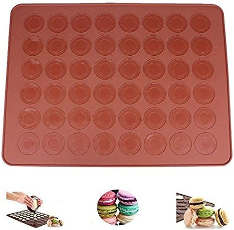 Silicone 48-cavity Macaron Macaroon Pastry Cake Nonstick Baking Sheet Mat Large cookie Dessert