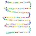 Nextnol 240 PCS，Plastic C-Clips Hooks Chain，Parrot Bird Toy Cage，Bird Toy Parts，Rat Toy Cage，Can Also be Used as Learning Resource Rainbow Link 'n' Learn Links.