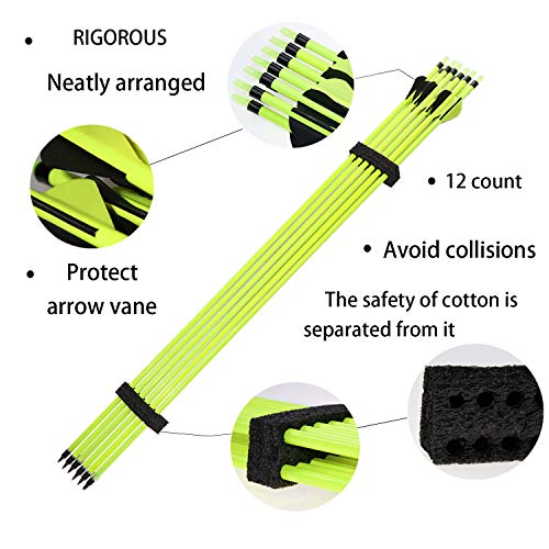 JY-Sports Targeting Arrows 30'' Inch Carbon Fiber Hunting Arrows Outdoors Archery Green Shaft with Replace Arrow Tips and Removable Nock for Compound Bow a Dozen Arrows in Box (Green)