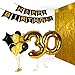 Treasures Gifted Golden Happy 30th Birthday Party Decorations Metallic Number Balloons and Photo Booth Props Valentines Bday Foil Banner Supplies
