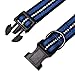 Mile High Life Reflective Dog Collar | Nylon Pet Collars wiith Buckle | Light Weight Puppy Collars | Blue Dog Collars for Small Dogs (Blue, X-S)
