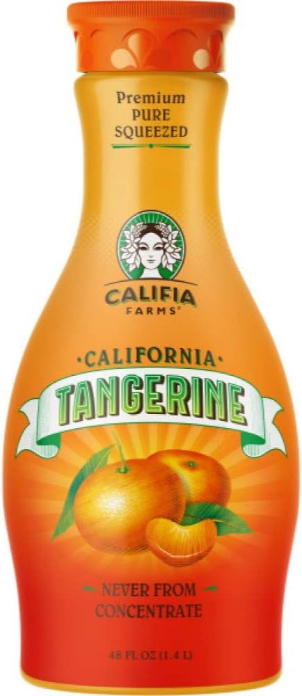 Califia Farms California Tangerine Orange Pineapple Blend Juice, 48 Oz (Pack of 8)