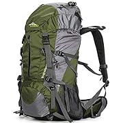Loowoko Hiking Backpack 50L Travel Daypack Waterproof with Rain Cover for Climbing Camping Mountaineering