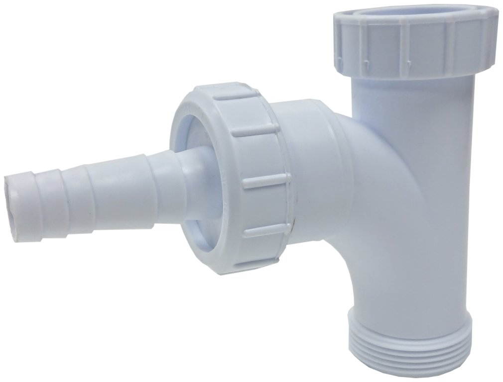 Merriway BH02092 Waste Compression Trap Adaptor with Tee, 40mm, White