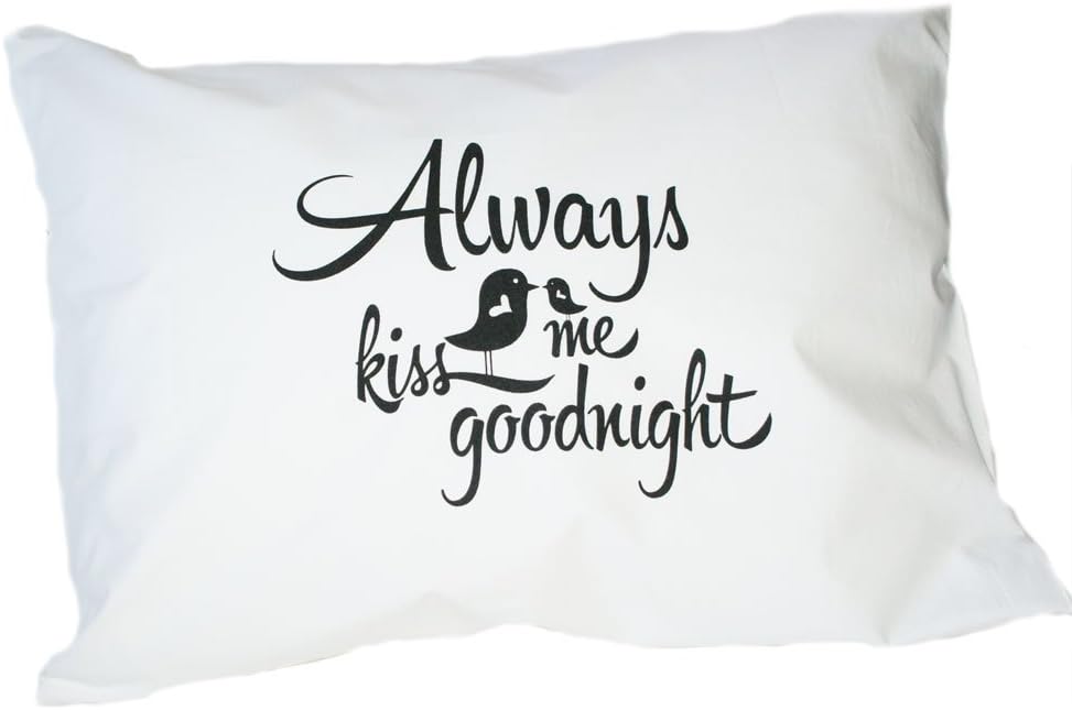 The “Always Kiss Me Goodnight” original envelope style toddler pillow case is organically inspired and made from 100% hypo-allergenic cotton. This design fits 14”x18” or 13”x18”and accents any room décor; pink to purple; yellow to blue. 100% Satisfaction Guarantee!