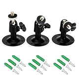 Security Wall Mount for Oculus Sensor Arlo, Arlo Pro,SERMICLE Metal Security Camera Bracket Outdoor Indoor Oculus Rift Mount Bracket 360° Rotation 1/4" Screw Camera Wall Mounts CCD CCTV (3 Pack,Black)