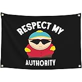 NEWLIA Respect My Authority Flag 3×5 Ft Polyester Banner Meme Funny Flags with Four Grommets for College Dorm Room Wall Decor 36 * 60in Gifts, Black